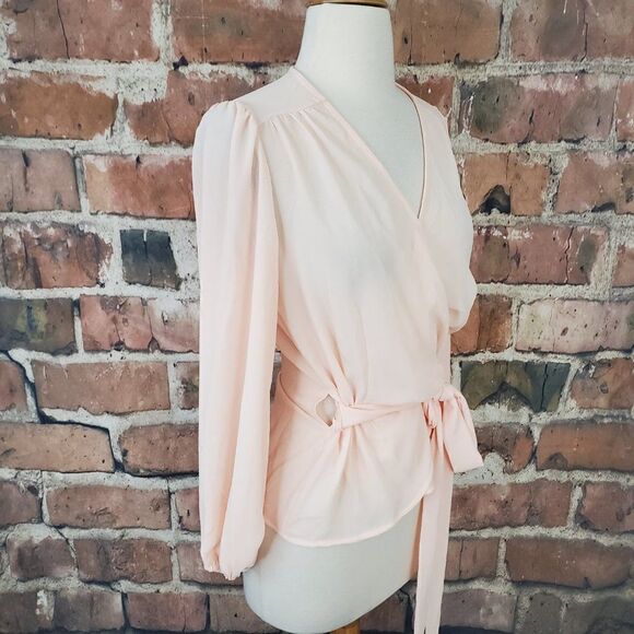 CHELSEA28 wrap top pink wood XS NWT - Picture 4 of 8